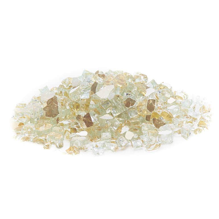Gold Reflective Fire Glass 1/2"