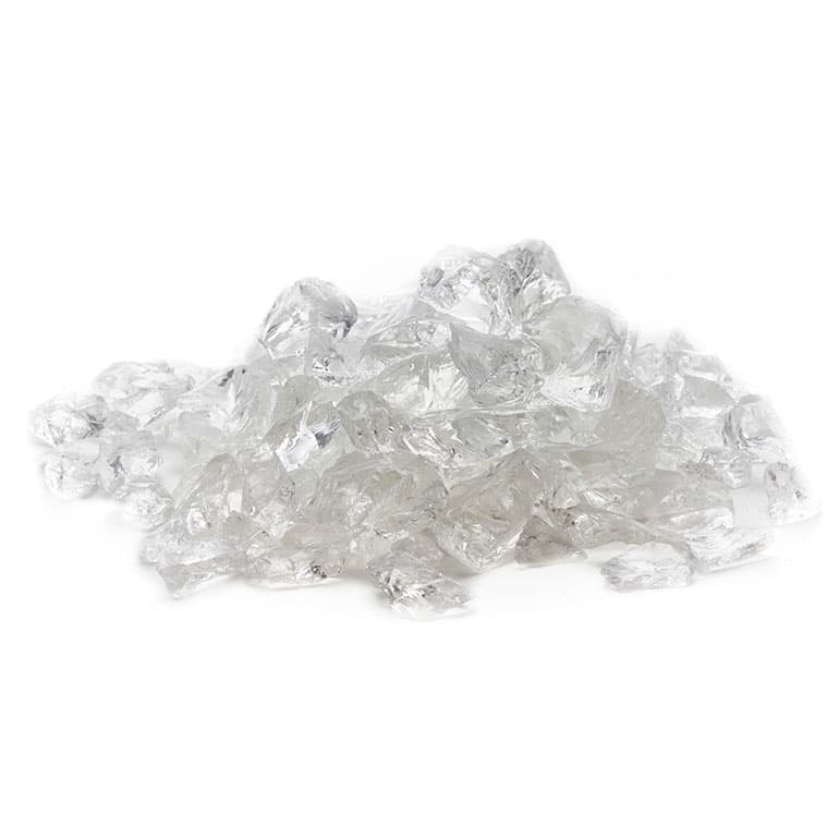 Ice Clear Fire Glass Medium