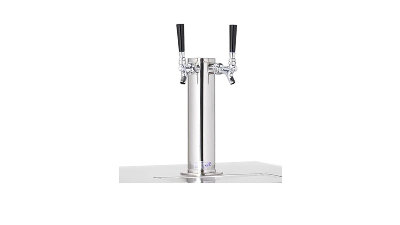 Beverage Dispenser Tower / Double Tower Tap Head Carbon Fiber Vinyl Cover (CCTWD) thumbnail 2