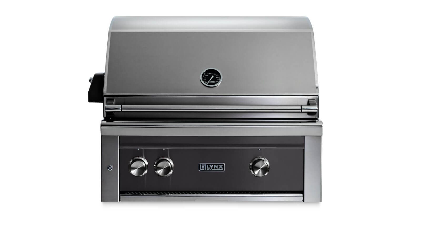 30" PROFESSIONAL BUILT-IN GRILL WITH ALL TRIDENT INFRARED BURNERS AND ROTISSERIE (L30ATR) thumbnail 3