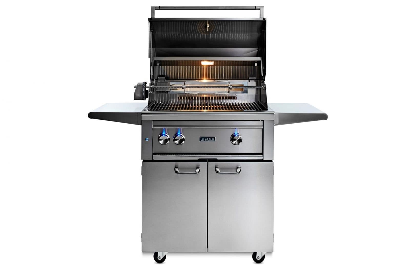 30” PROFESSIONAL FREESTANDING GRILL WITH ALL TRIDENT INFRARED BURNERS AND ROTISSERIE (L30ATRF) thumbnail 3