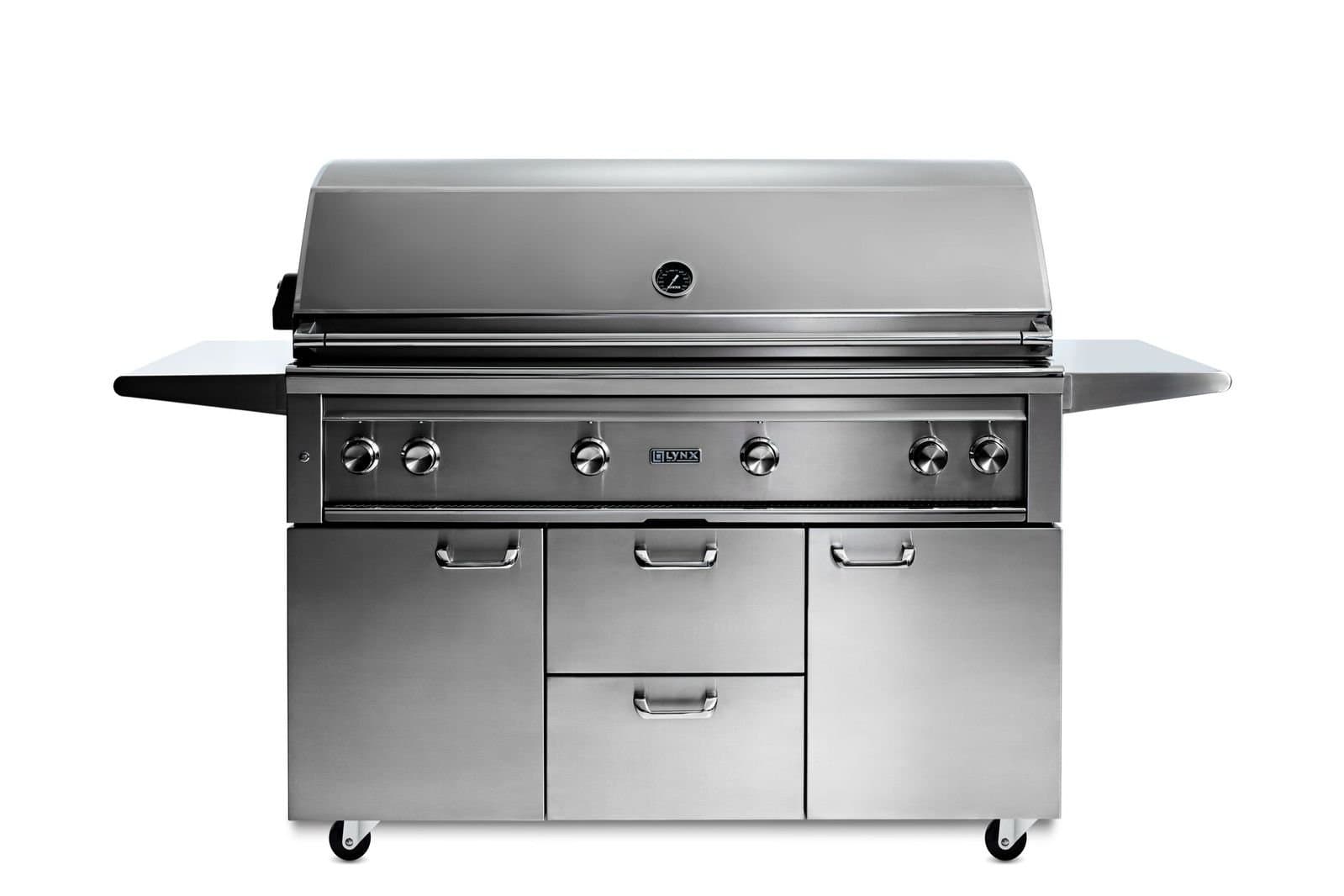 54” Professional Freestanding grill with 1 trident infrared burner and 3 ceramic burners and rotisserie (L54TRF) thumbnail 2