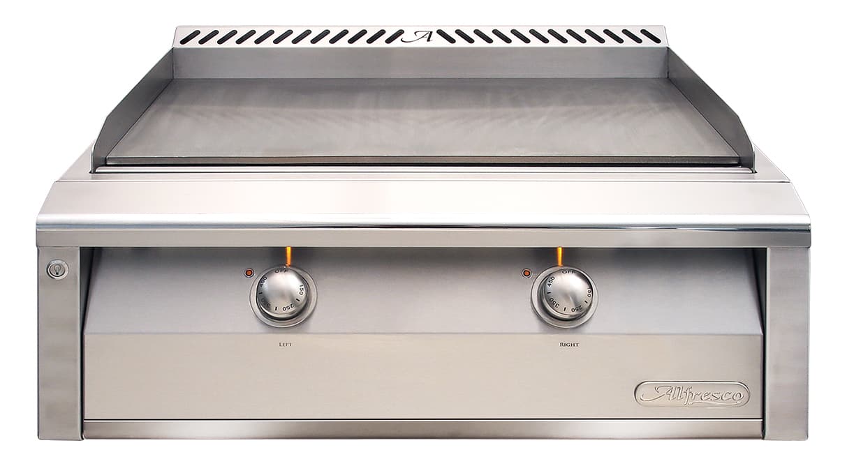 Alfresco 30-Inch Dual-Zone Gas Griddle with Cart