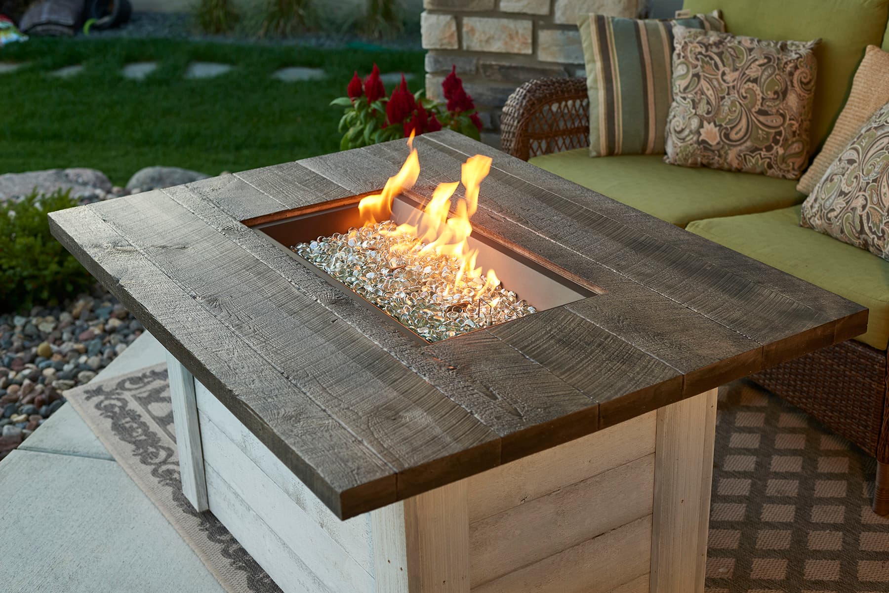 The Outdoor Greatroom Company - Alcott Rectangular Gas Fire Pit Table